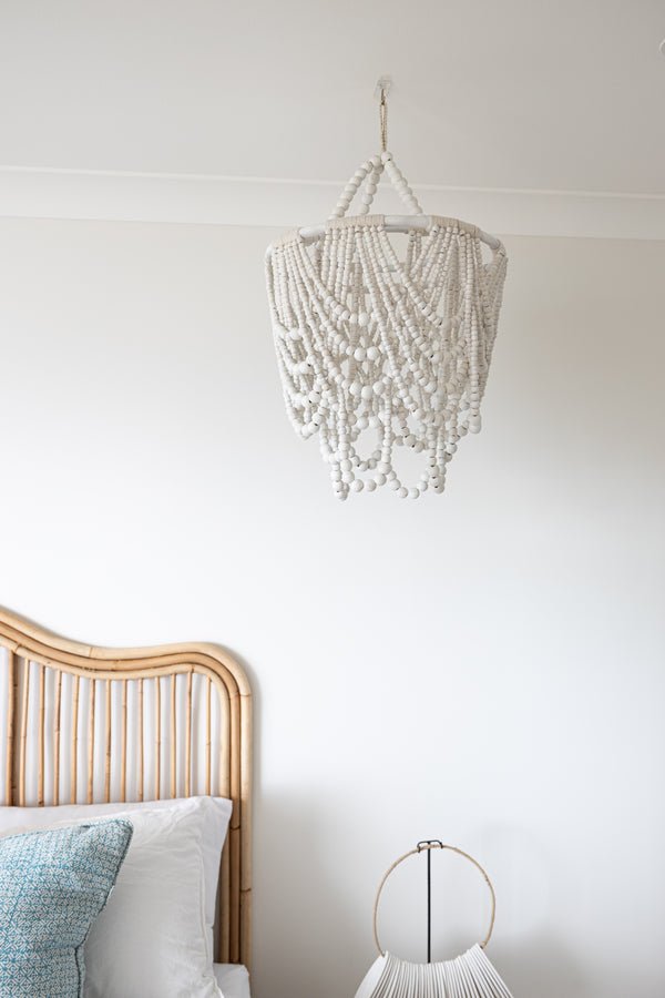 Beaded chandelier in White