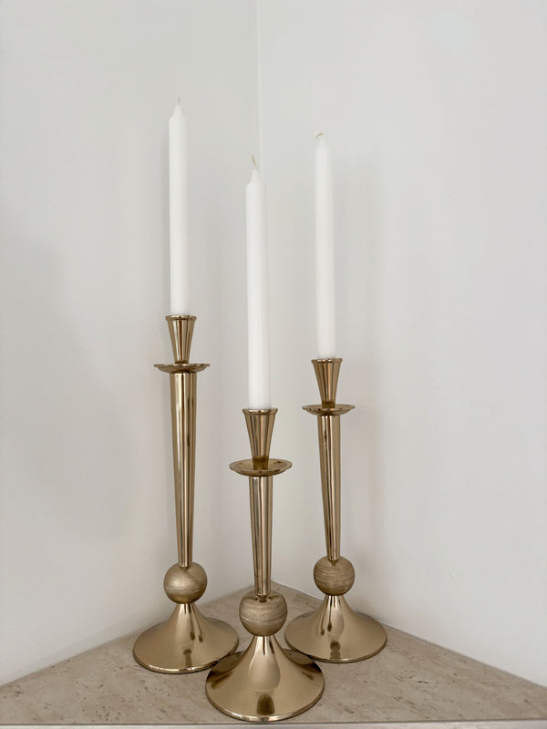 Adah gold candle holder set of 3