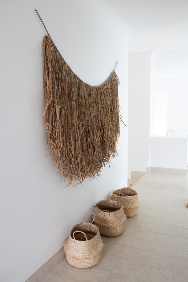 Maeve layered seagrass wall hanging- Natural