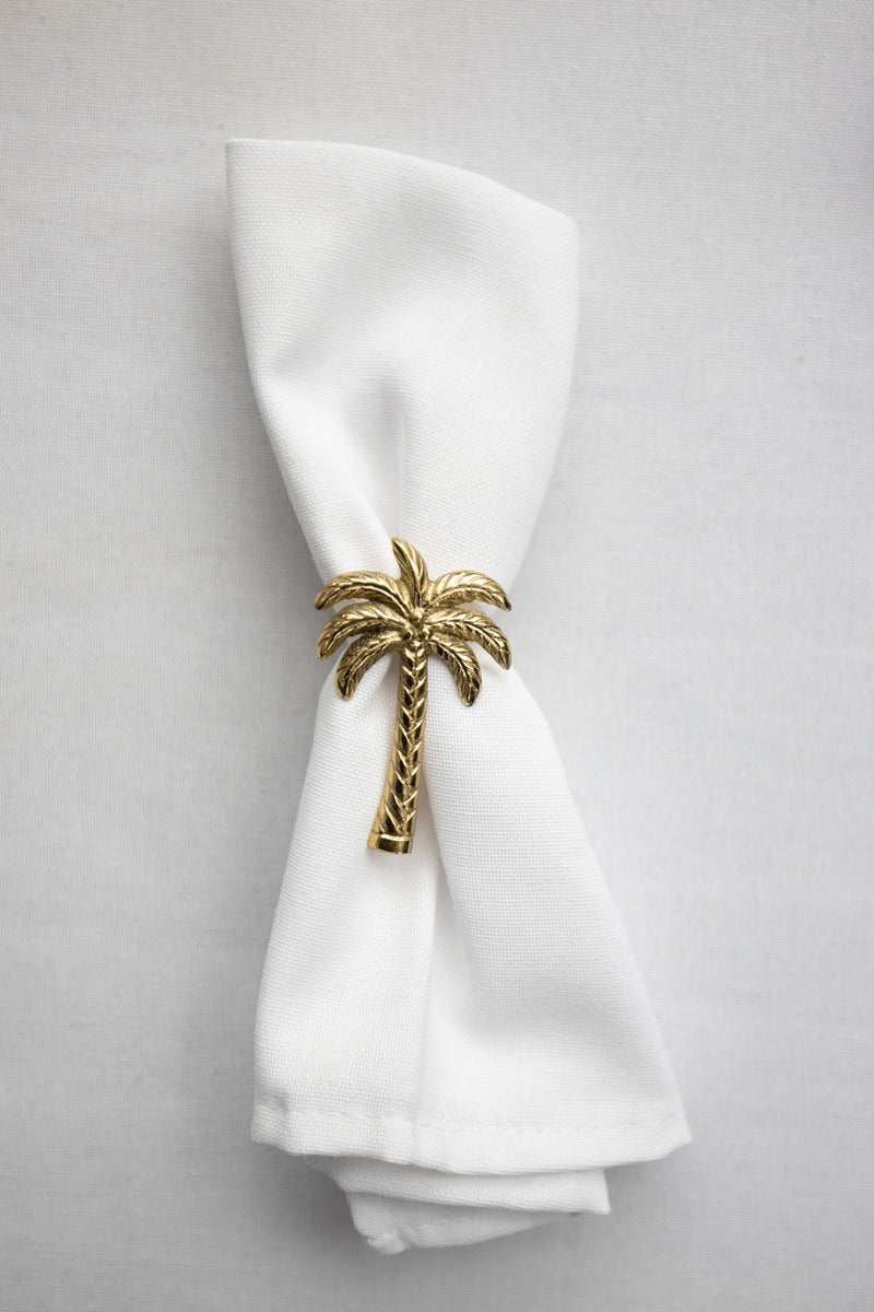Brass Palm napkin holder